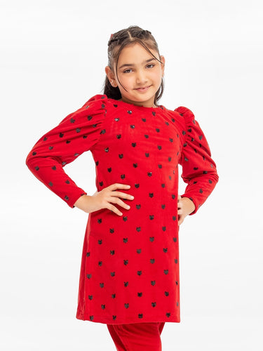 Girl's Red Co-Ord Sets - EGTCS23W-011
