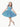 Girl's Blue & White Frock - EGTF23S-200038