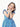 Girl's Blue & White Frock - EGTF23S-200038