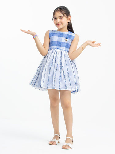 Girl's Blue Frock - EGTF23S-200043