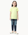 Girl's Light Yellow Polo Shirt - EGTPS23-002
