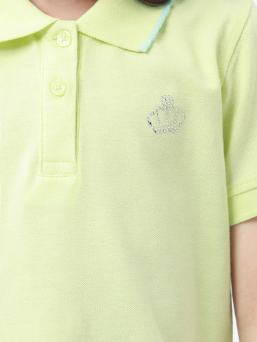 Girl's Light Yellow Polo Shirt - EGTPS23-002