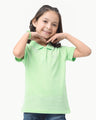 Girl's Light Green Polo Shirt - EGTPS23-003