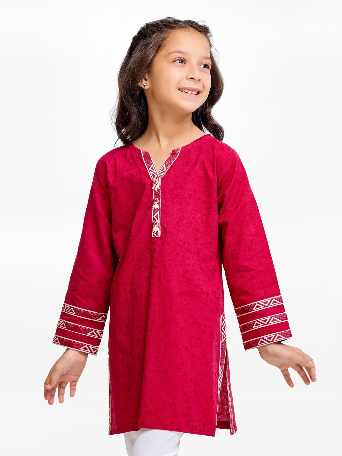 edenrobe Girl's Light Maroon Pret EGTKS2370629S edenrobe Pakistan