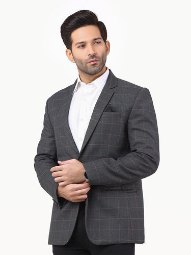 Men's Dark Grey Blazer - EMTB22-6798