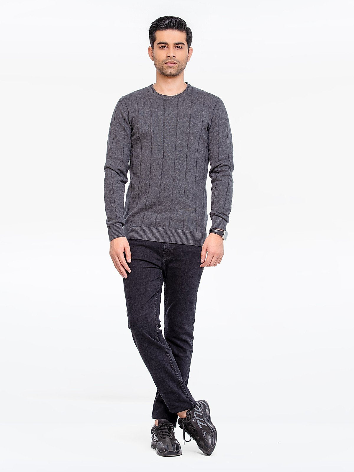 Men's Charcoal Sweater - EMTSWT23-005