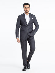 Men's Charcoal Coat Pant - EMTCPC22-6819