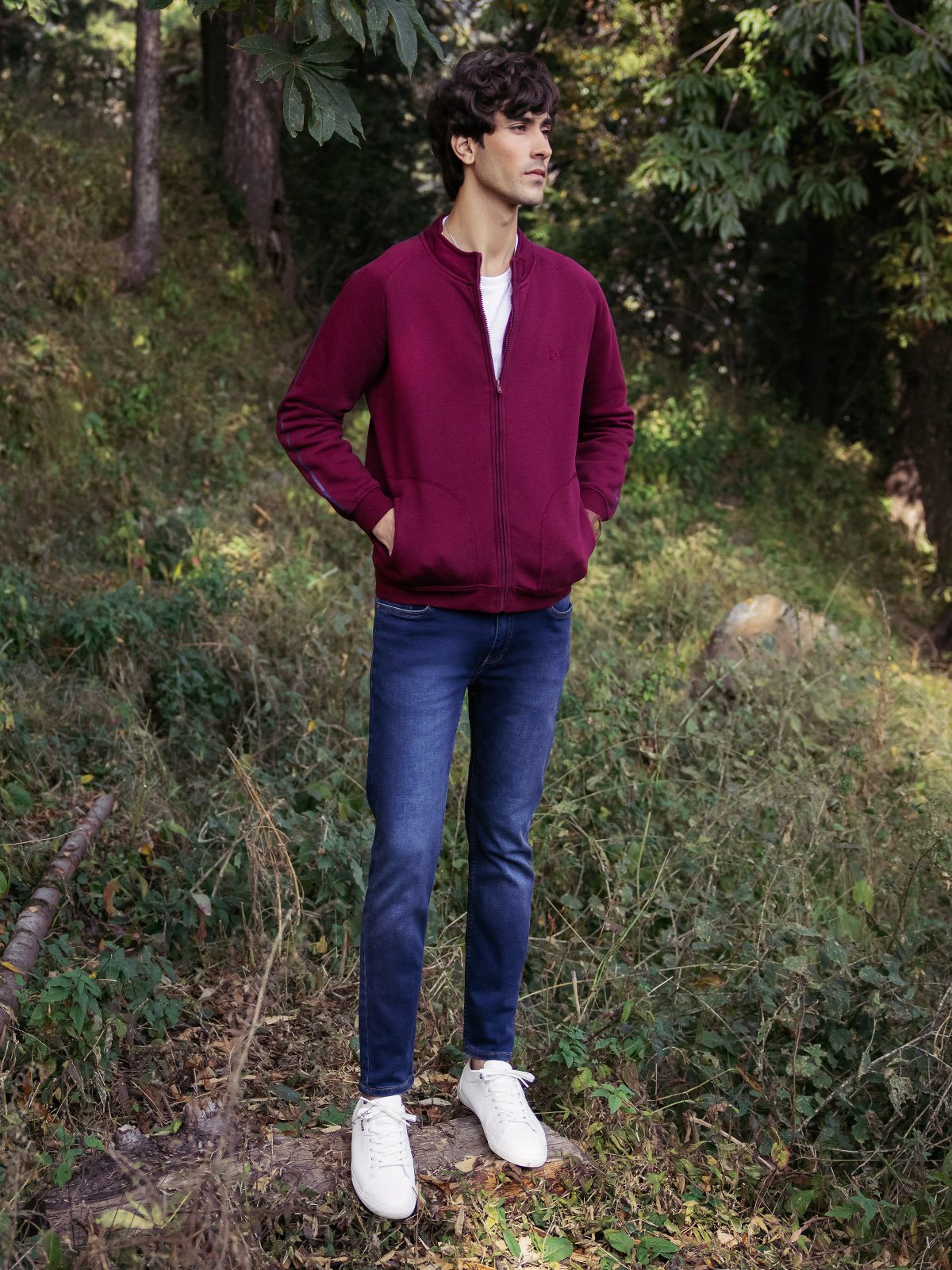 edenrobe Men's Maroon Jacket - EMTJK23-003 – edenrobe Pakistan