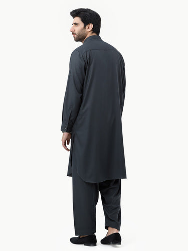 Men's Charcoal Kurta Shalwar Plain - EMTKSP23-41000