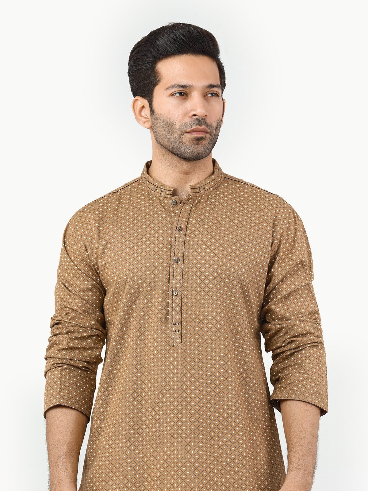 edenrobe Men's Light Brown Kurta - EMTK22-99225 – edenrobe Pakistan
