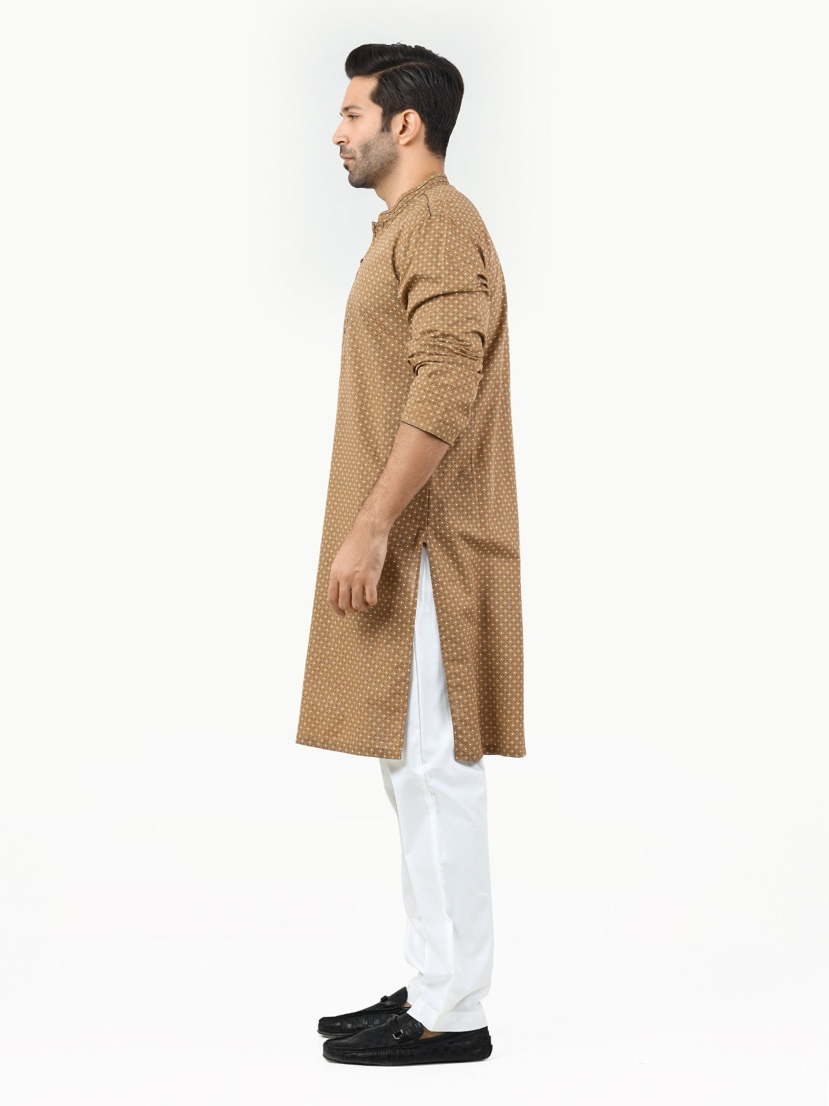 edenrobe Men's Light Brown Kurta - EMTK22-99225 – edenrobe Pakistan
