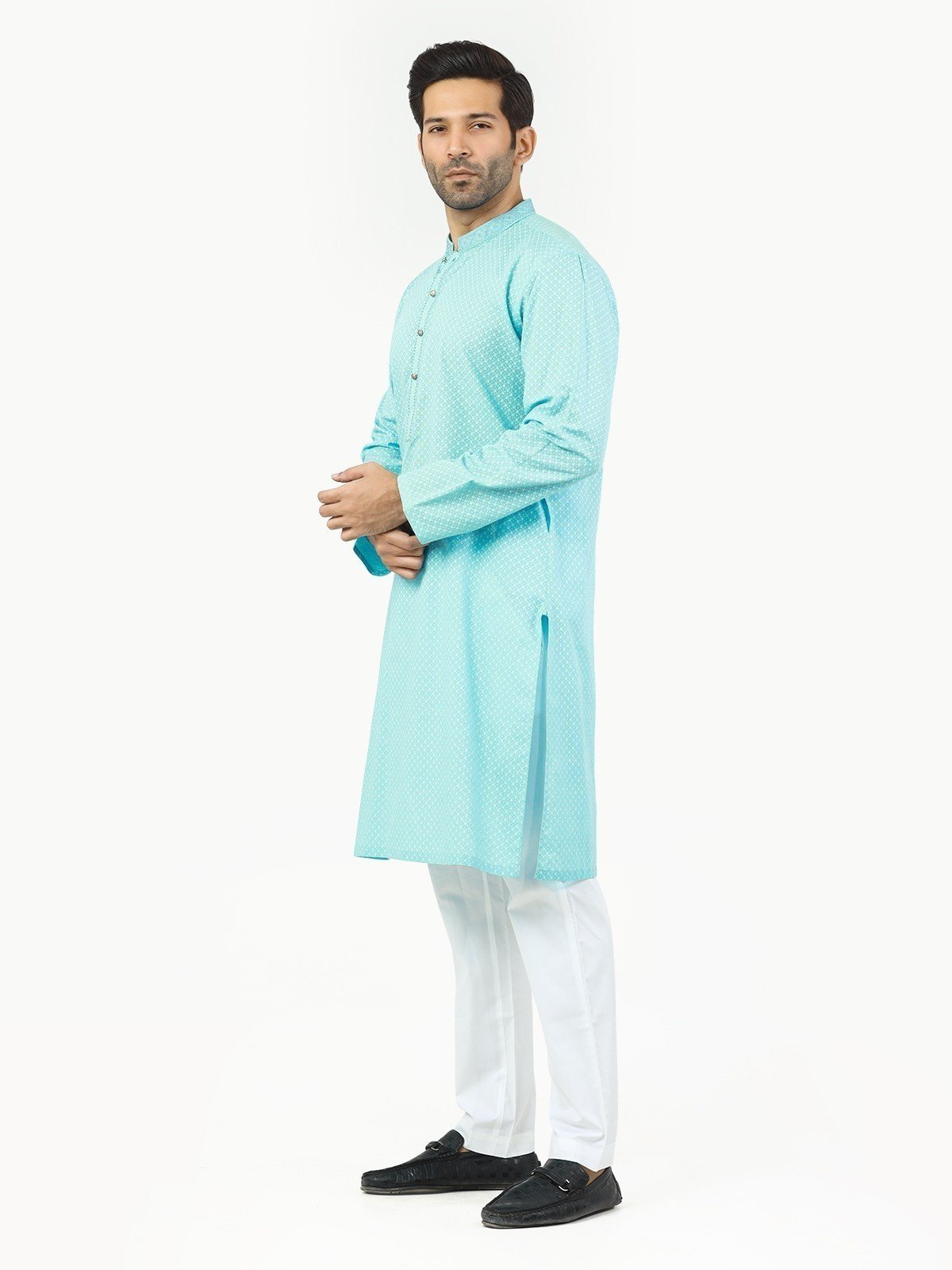 edenrobe Men's Light Blue Kurta - EMTK22-99237 – edenrobe Pakistan