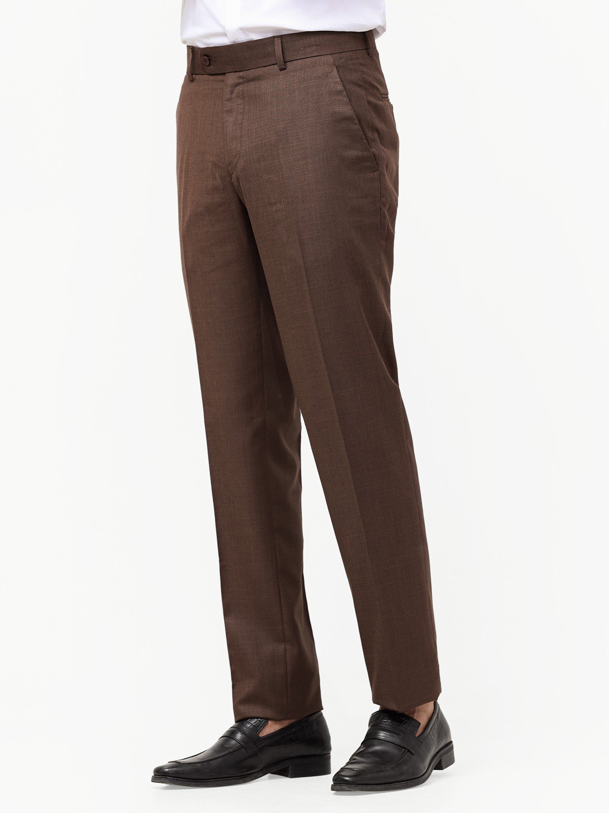 edenrobe Men's Dark Brown Pant