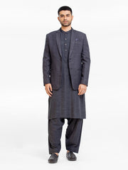 Men's Dark Charcoal Prince Coat Suit - EMTPCS22-022