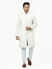 Men's White Sherwani - EMTS22-7219