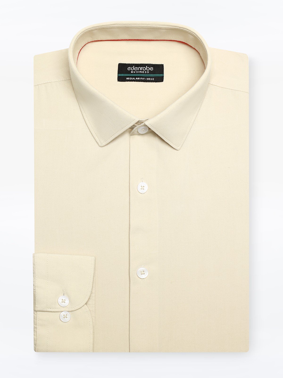 Men's Cream Shirt Plain - EMTSB22-133