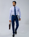 Men's White & Blue Shirt - EMTSI23-50670