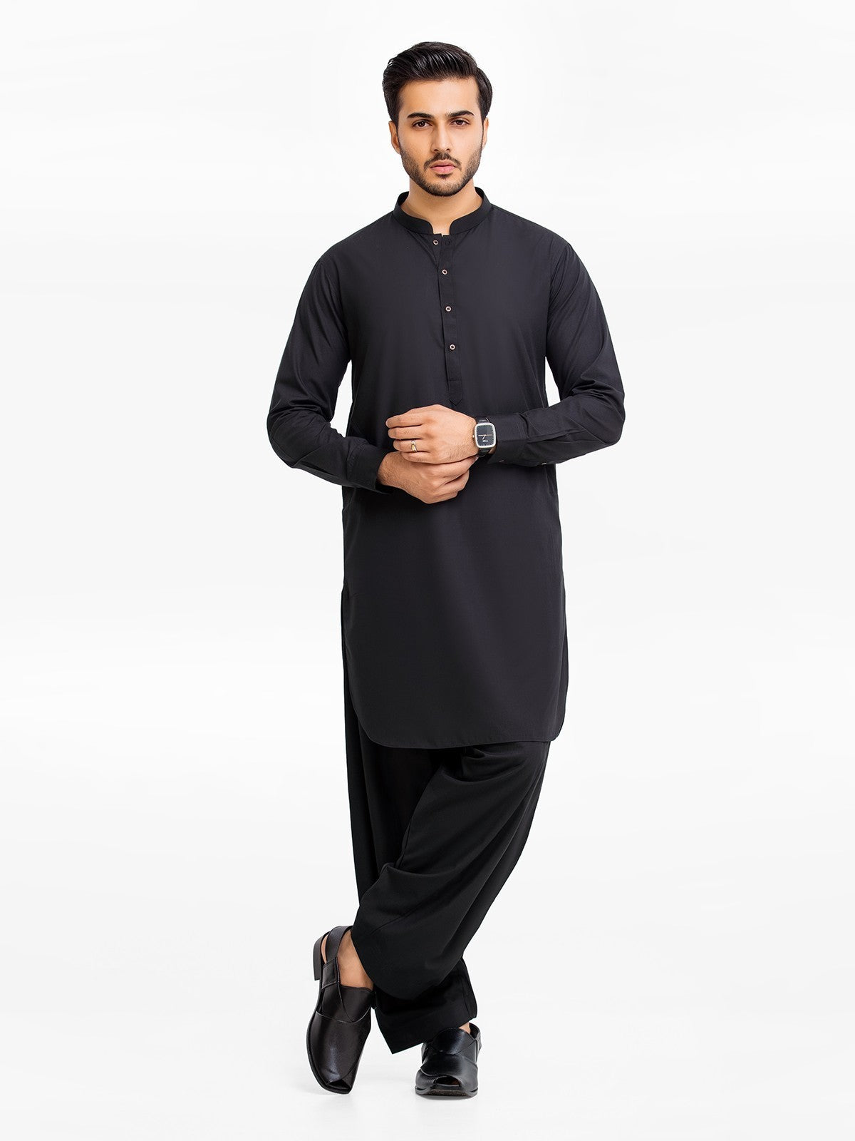 edenrobe Men's Black Swish Collection - EMTSWP23-99372 – edenrobe Pakistan