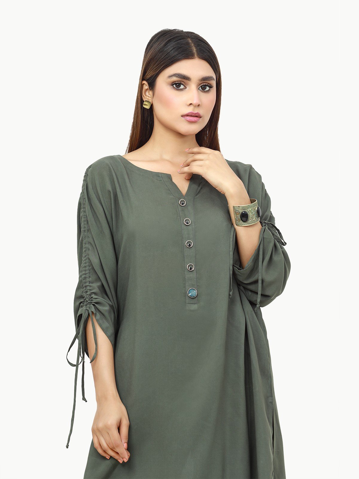 edenrobe Women's Green Ready To Wear 1PC Viscose - EWTKS22-69218 ...