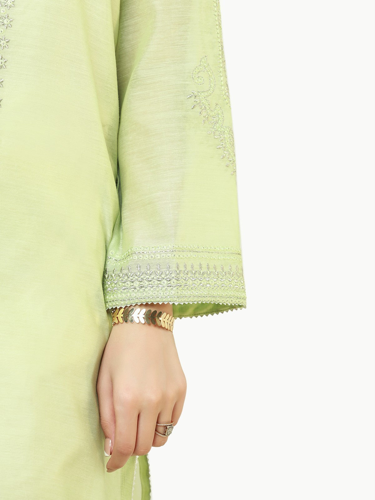 Pret 1Pc Embroidered Chanderi Shirt - EWTKE22-68392S