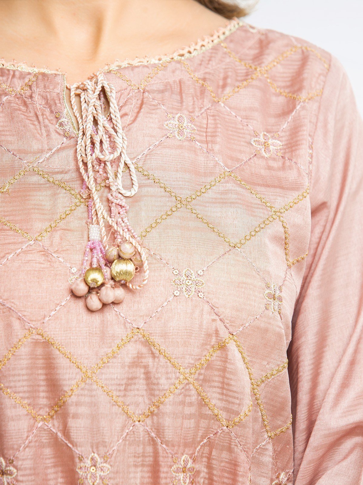 Pret 3Pc Embroidered Tusser Silk Suit - EWTKE23-68766