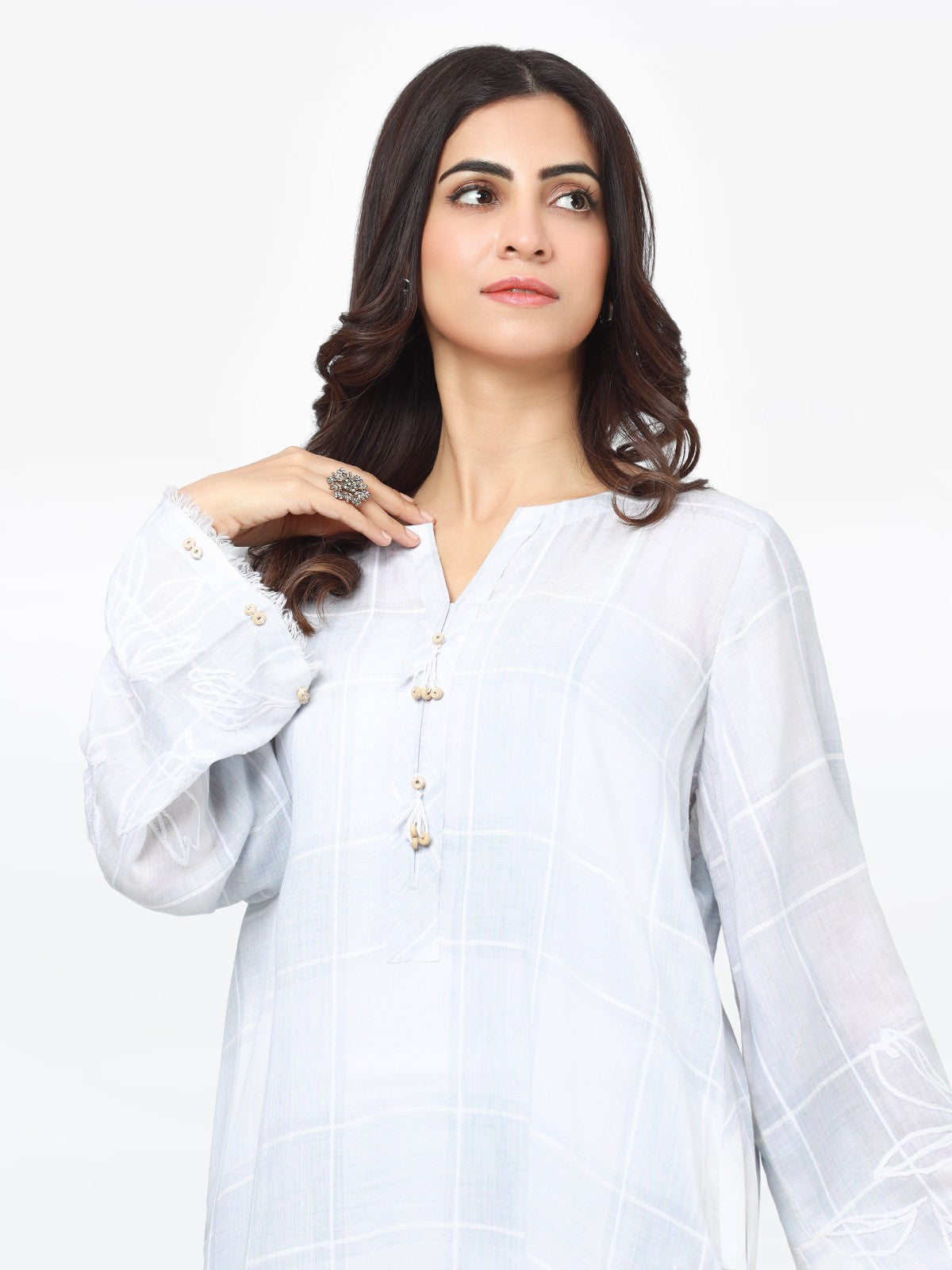 Pret 1Pc Embroidered Cotton Shirt - EWTKE23-69244S