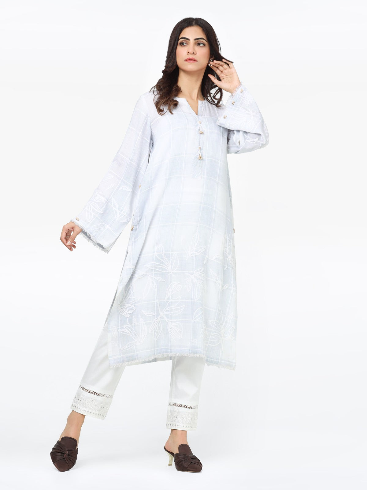 Pret 1Pc Embroidered Cotton Shirt - EWTKE23-69244S