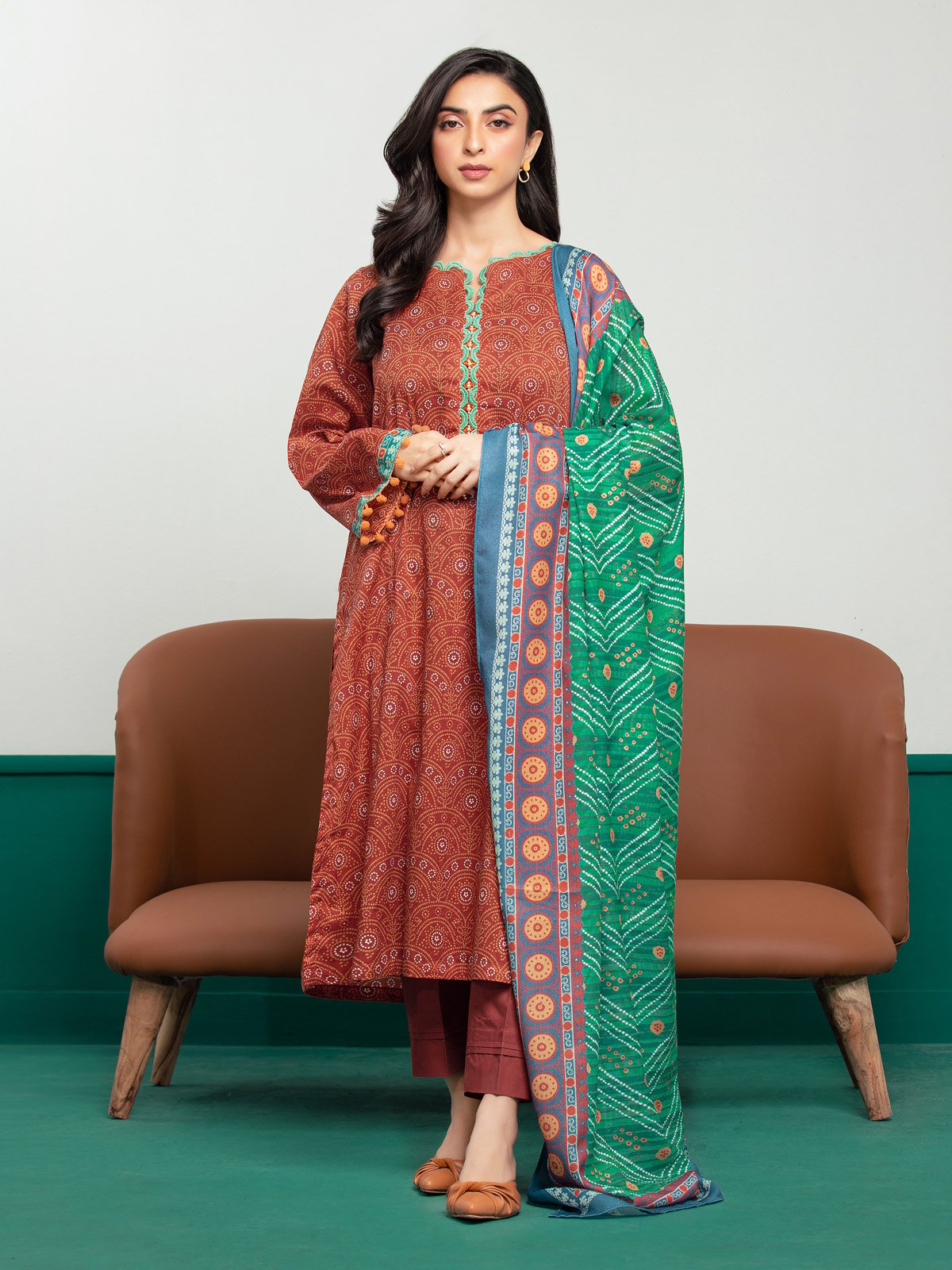 Eden Robe Advertisement edenrobe Women's Orange Unstitched 3PC Khaddar - EWU23A3S-27600-3P ...