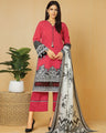 EWU22V1-23709 Unstitched Pink Embroidered Lawn 3 Piece