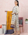 EWU22V1-26603ST Unstitched Light Beige Embroidered Lawn 2 Piece