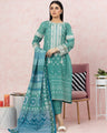 EWU22V1-26613 Unstitched Sea Green Embroidered Lawn 3 Piece