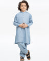 Boy's Ice Blue Kurta Shalwar - EBTKS24-3950