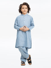 Boy's Ice Blue Kurta Shalwar - EBTKS24-3950