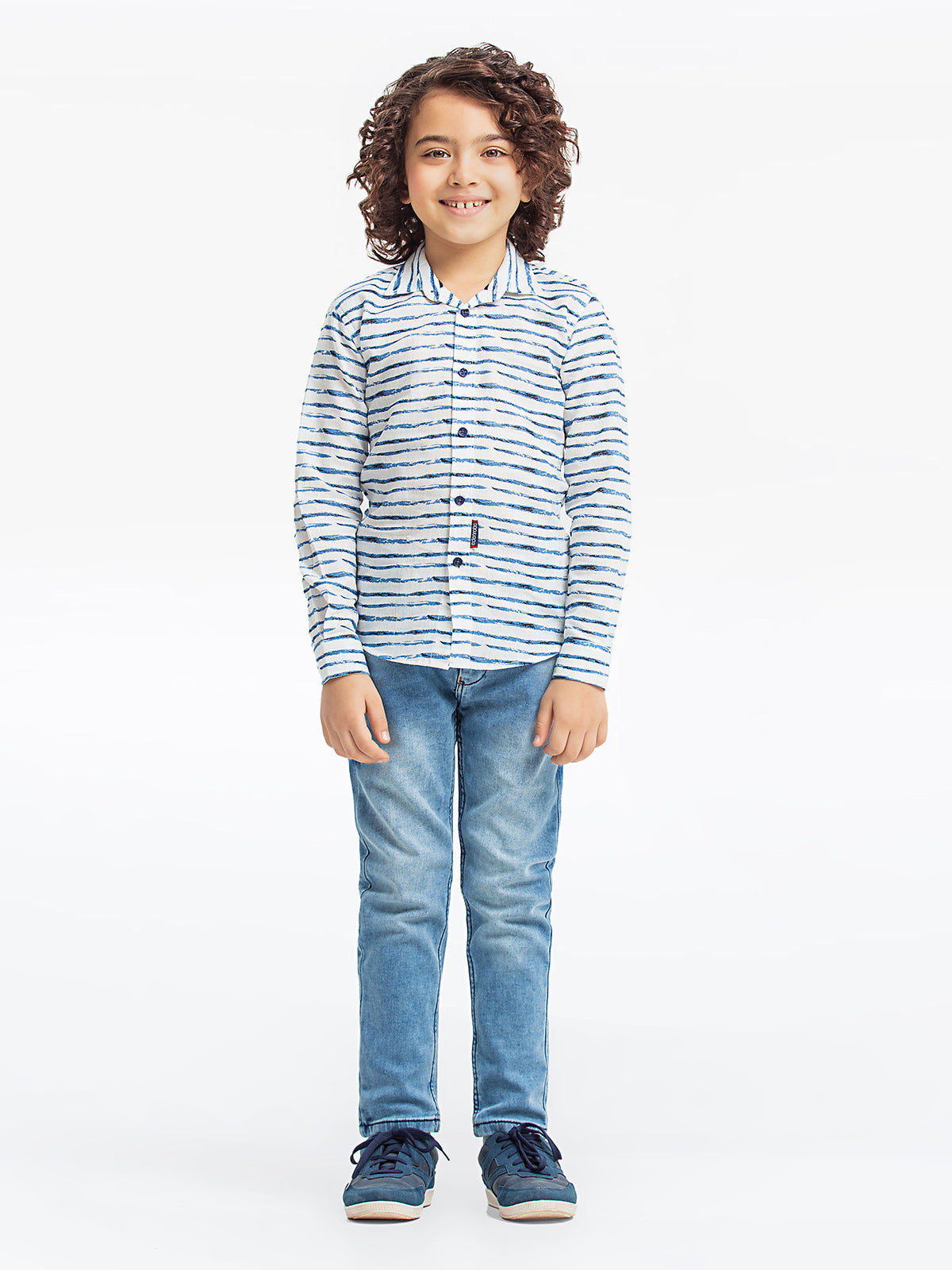 Boy's Blue & White Shirt - EBTS23-27506