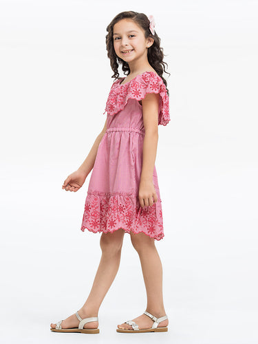 Girl's Pink Frock - EGTF24S-200055