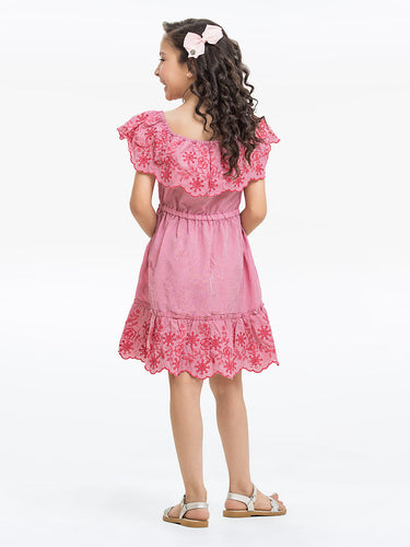 Girl's Pink Frock - EGTF24S-200055