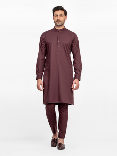 Men's Burgundy Kurta Pajama - EMTKPT24-025