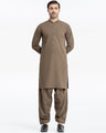 Men's Mud Green Kurta Shalwar - EMTKS24-41094